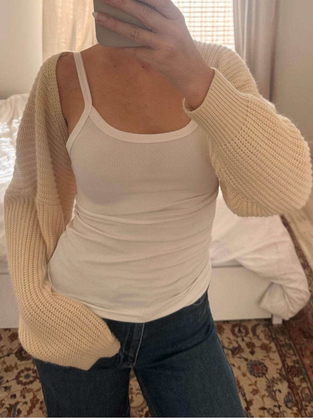 Cream Knit Shrug Bolero